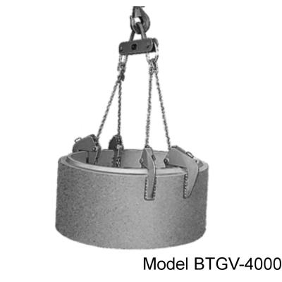 Uchwyt do kręgów betonowych BTGV szczęki przegubowe